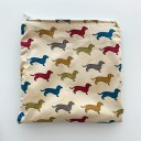 Dachshund Print Zip Pouch